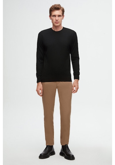 Twn Slim Fit Koyu Bej Armürlü Chino Pantolon 5ecc3s208232m Bej