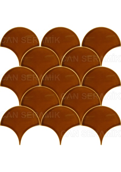 Can Seramik - 17x17 Cm. Balık Pulu Seramik Karo N11.92