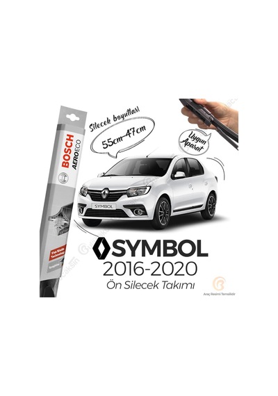 Renault Symbol Muz Silecek Takımı 2016-2020 Bosch Aeroeco