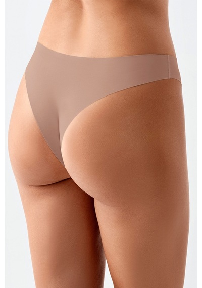 Kompedan Kadın Dikişsiz Lazer Kesim Brazilian Külot Cappuccino 9204 Sütlü Kahve