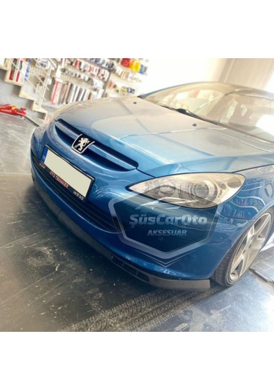 Peugeot 307 2001-2008 Uyumlu Üniversal Laguna Lip Esnek Ön Lip 2 Parça Tampon Altı Dil Karlık Ön Ek 00 Şüscaroto Aksesuar