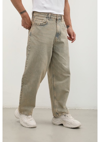 Banny Jeans Erkek Skater Fit Jean Pantolon Kahverengi S