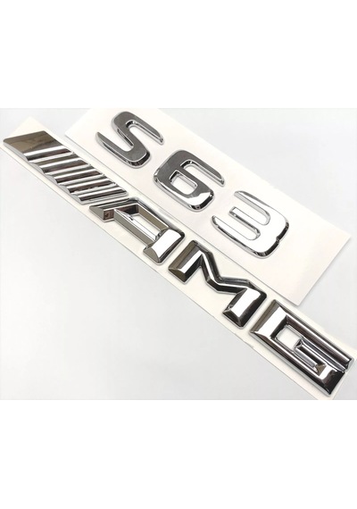 Benz S 63 Ve Amg Krom Bagaj Yazısı Seti 3m 3d Abs 2'li Set
