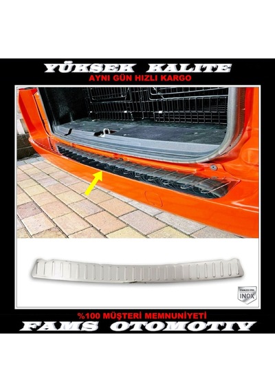 Fiat Fiorino Krom Arka Tampon Üzeri Koruma 2008 ve Üzeri P.Çel...