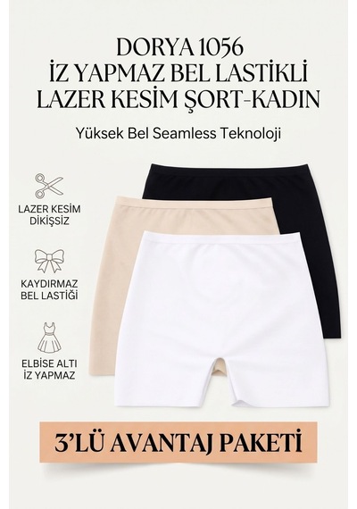 Dorya Kadın 3'lü Lazer Kesim Boxer Külot Seti Dikişsiz Yüksek Bel Siyah Beyaz Ten Çok Renkli - 838948114 Çok Renkli - 838948114 Çok Renkli Dorya Kadın 3'lü Lazer Kesim Boxer Külot Seti Dikişsiz Yüksek Bel Siyah Beyaz Ten Çok Renkli - 838948114 Çok Renkli - 838948114 Çok Renkli
