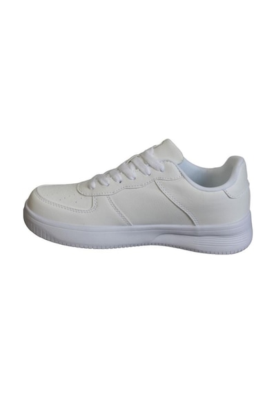 Lumberjack Erkek Beyaz Cilt Bağcıklı Düz Kalın Taban Sneaker Spor Ayakkabı 001