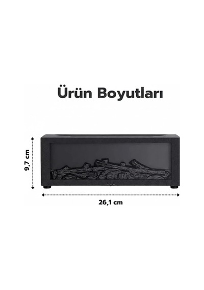 A4 Şömine Esintili Aromaterapi Difüzörü Ultrasonik Hava Nemlendici İtem0015ka4