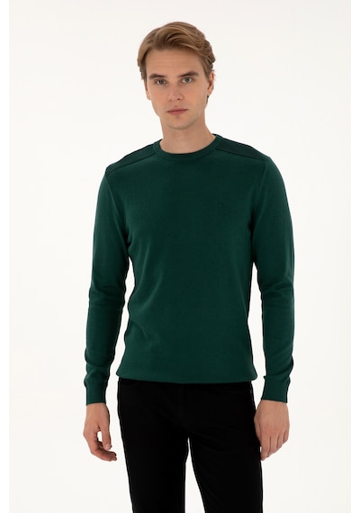 U.S. Polo Assn. Erkek Slim Fit Bisiklet Yaka Yeşil Basic Kazak 50307779-VR054 U.S. Polo Assn. Erkek Slim Fit Bisiklet Yaka Yeşil Basic Kazak 50307779-VR054