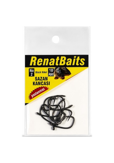 Renat Carp Wide Gape Paslanmaz Sazan İğnesi 2 1 Paket Renat Carp Wide Gape Paslanmaz Sazan İğnesi 2 1 Paket