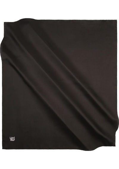 Levidor Düz Siyah %100 Twill Ipek Eşarp