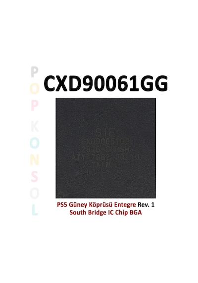 Cxd90061gg Ps5 Güney Köprüsü Entegre South Bridge Ic Chip Bga Playstation 5 Yedek Parça Rev1 Siyah