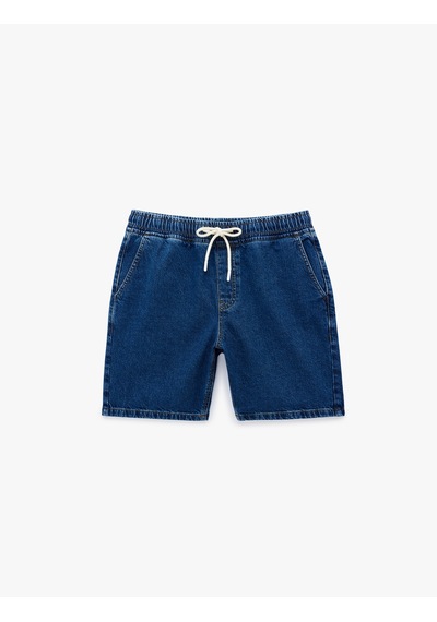 Koton Rahat Kalıp Cepli Pamuklu Bermuda Beli Bağcıklı Baggy Jean Şort Orta İndigo 6sam40284nd Koton Rahat Kalıp Cepli Pamuklu Bermuda Beli Bağcıklı Baggy Jean Şort Orta İndigo 6sam40284nd