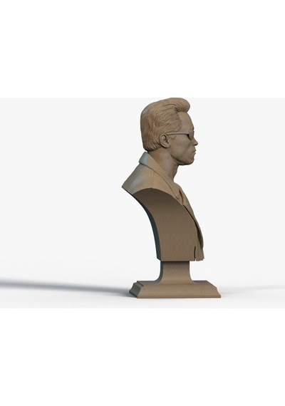 Terminatör Büst 3d Yazıcı Baskı, Pla Malzeme, 20 Cm Ten Rengi & Beyaz