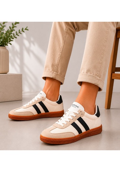Lufian 121230066 Lenora Deri Unisex Sneaker Ayakkabı Beyaz