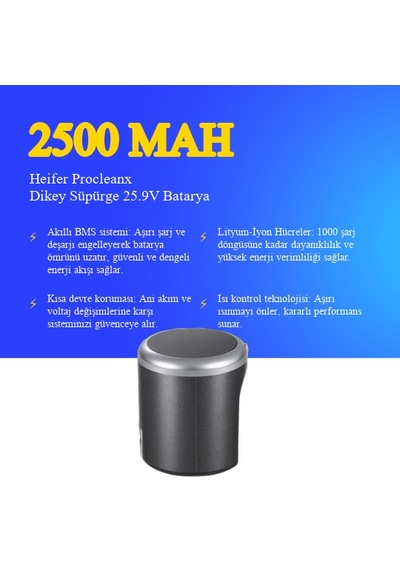 Heifer Procleanx Dikey Süpürge 2500 Mah Batarya