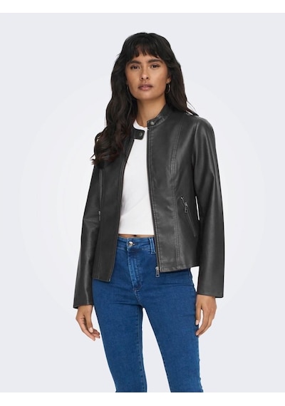 Only Onlnewmelısa Faux Leather Jacket Cc Otw Siyah 001
