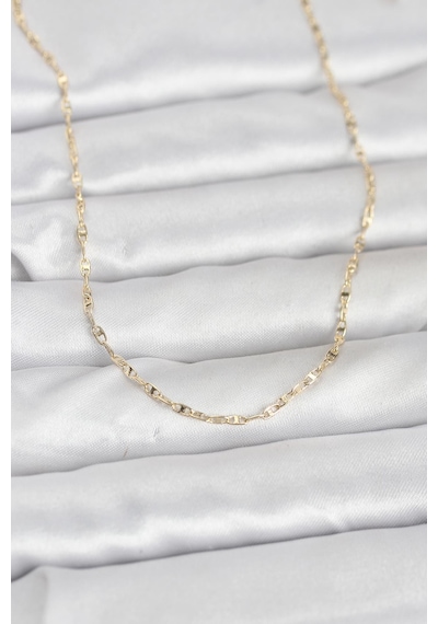 Cm 14k Gold Renk Gemici Zincir Model 60 Cm Kadın Kolye - Lisinya Çok Renkli 15829827