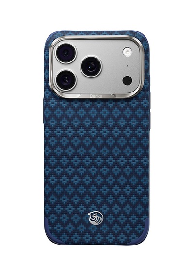 Apple Uyumlu iPhone 18 Pro Kılıf M-safeli Yükseltilmiş Çerçeveli Benks Armorgrid Armoredge X9 Kevlar Karbon Laciv Lacivert
