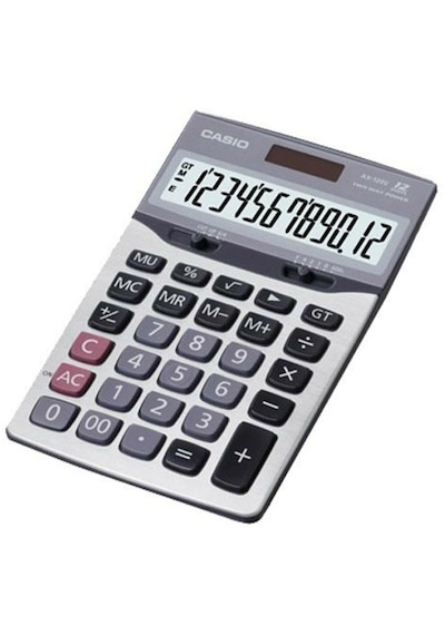 Casio Hesap Makinası Masa Üstü 12 Hane Ax-120st Çok Renkli