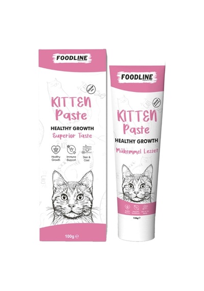 Foodline Kitten Malt Macun 100 Gr, Yavru Ve Anne Kediler İçin Bağışıklık Sistemi Tamamlayıcı