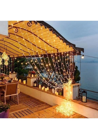 Led Günışığı Perde 2x2 Metre 320 Led 8 Fonskiyonlu Dekor Amaçlı .