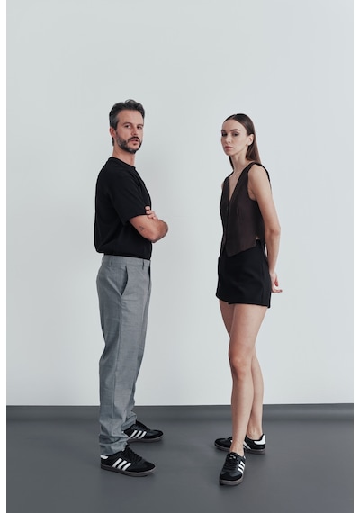 Muggo Jabbar Unisex Ortopedik Günlük Garantili Bağcıklı Yürüyüş Koşu Sneaker Spor Ayakkabı Siyah