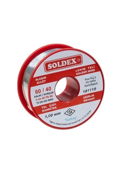 Soldex Sn60 Pb40 1,00mm 200gr Lehim Teli
