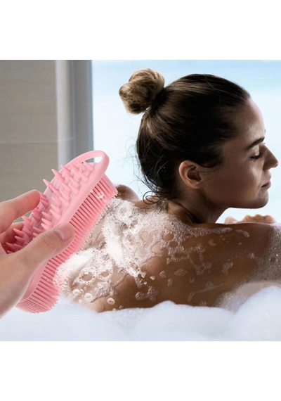 Banyo Süngeri & Kese Kendiliğinden Askılı Peeling Ve Masaj Etkili Silikon Banyo Vücut Fırçası