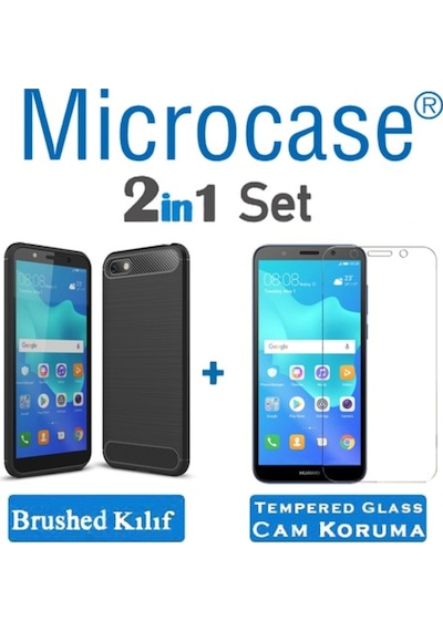 Huawei Y5 2018 Brushed Silikon Kilif + Cam (Seç) 344587544