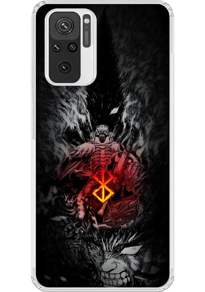Xiaomi Redmi Note 10 Uyumlu Şeffaf Kılıf Berserk 2 Tasarımlı