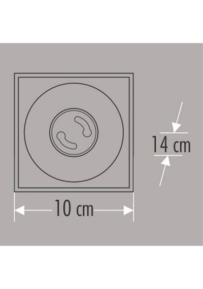 Cata Bergama Sıva Üstü Armatür Gu-10 Siyah+platın Kare Cat Ct-5420sp