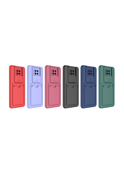 Xiaomi Redmi Note 9 Pro Kılıf Zore Kartix Kartlık Bölmeli Kılıf