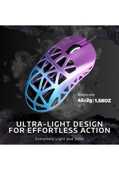 R2 Magnezyum Alaşımlı Kablosuz Gaming Mouse 48g Ultra Hafif, Pixart Paw3950 Sensör, 42000 Dpı, Bt/2.4g/kablolu Üçlü Mod, 8k Tepki Hızı, Windows/xbox/ps/mac Uyumlu Tw Purple R2 Magnezyum Alaşımlı Kablosuz Gaming Mouse 48g Ultra Hafif, Pixart Paw3950 Sensör, 42000 Dpı, Bt/2.4g/kablolu Üçlü Mod, 8k Tepki Hızı, Windows/xbox/ps/mac Uyumlu Tw Purple
