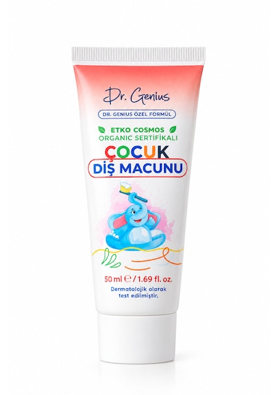 Dr. Genius Özel Formül Organik Sertifikalı Çocuk Diş Macunu - 50ml Diş Hassasiyeti