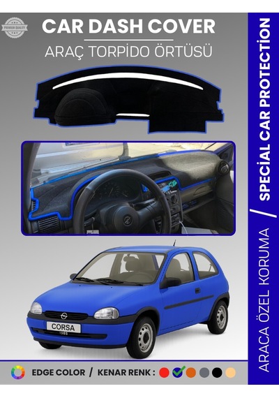 Opel Corsa B 1993-2000 Torpido Örtüsü Ön Göğüs Halı Torpido Koruma Birebir Uyum Kaymaz Özel Kesim - 809 Stiloto