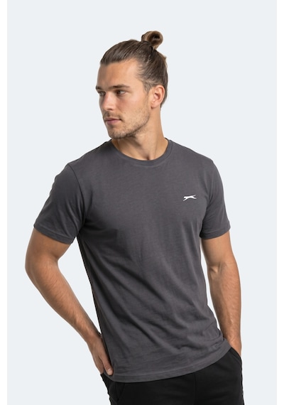 Slazenger Rosalva T Erkek Pamuklu Koyu Gri Tişört