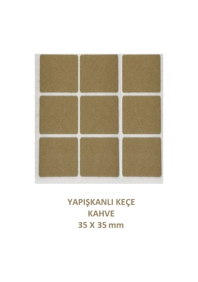 Zemin Koruyucu, Keçe Seti, Kahve, 8 Parça