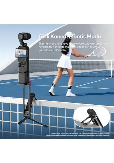 Ulanzi Ma66 Manyetik Quick Release Tripod Pocket 3 Ve 4 İçin - C110a Siyah