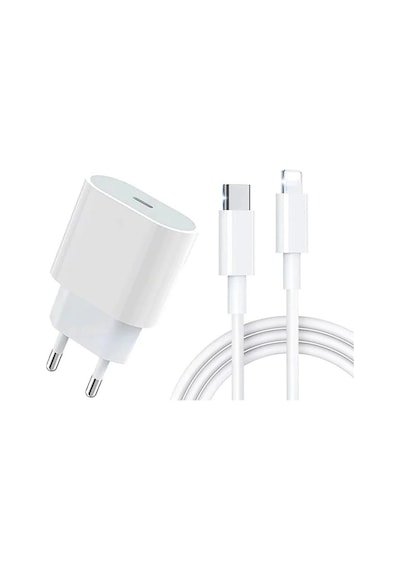 Apple Uyumlu iPhone 14 13 12 11 20w Hızlı Şarj Adaptörü Lightning Kablo Seti