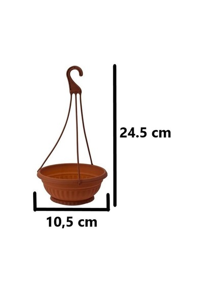 Omnipazar Sy-5740 Askılı Aranjman Balkon Saksı No 1 Kahverengi 6 Adet