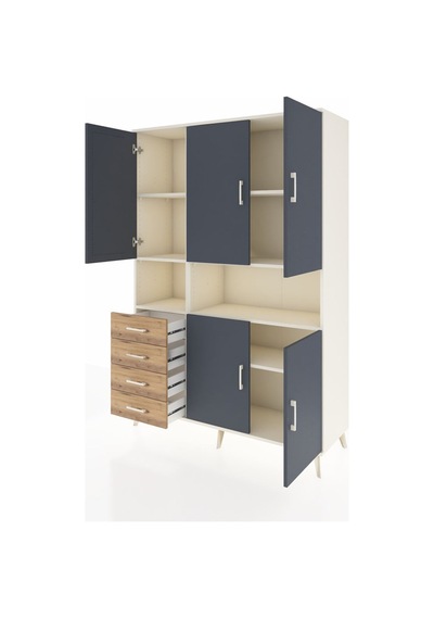 Hyperion Dolap 7 Raflı 4 Çekmeceli 5 Kapaklı 132x44x195 Aytaşı-antrasit/çam Antrasıt/atlas Çam Hyperion Dolap 7 Raflı 4 Çekmeceli 5 Kapaklı 132x44x195 Aytaşı-antrasit/çam Antrasıt/atlas Çam