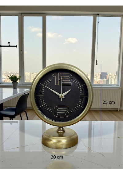 Retro Modern Tasarım 25 X 20 Cm Metal Masa Saati Çok Renkli
