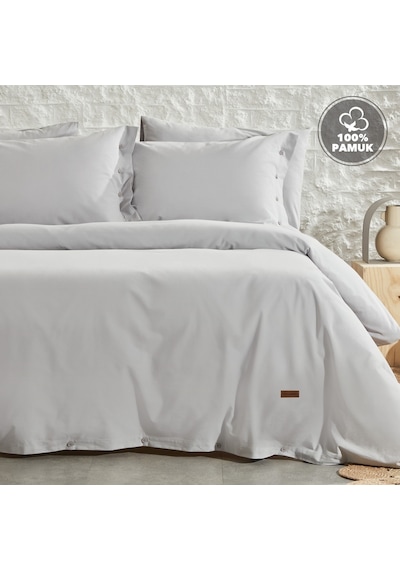 Yataş Bedding Plain Battal Boy Ranforce Nevresim Takımı - Gri