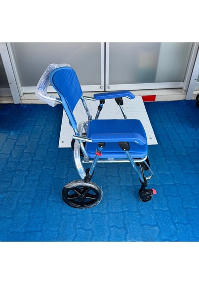 Bme320 Mavi Alüminyum Banyo Tuvalet Tekerlekli Sandalyesi