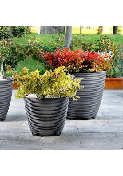 Urban Ring 57 Plastik Saksı Gri