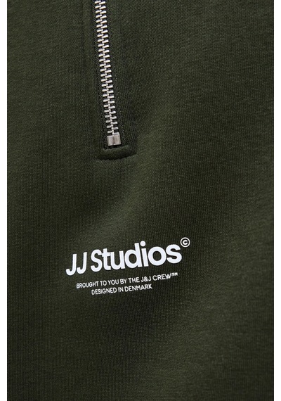 Jack & Jones Erkek Sweat 12278793 Koyu Yeşil Koyu Yeşil