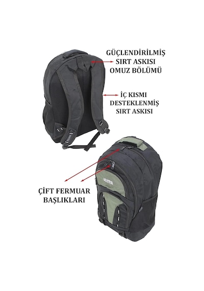 Xmlbayiciniz Ayrex Ortopedik Dağcı Sırt Çantası 35-40 Litre Su Geçirmez Kumaş Genel