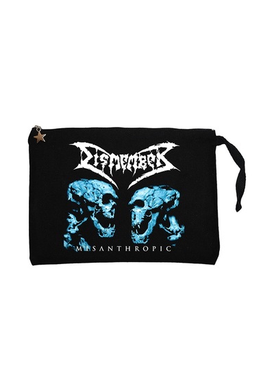 Dismember Misanthropic Siyah Clutch Astarlı Cüzdan / El Çantası Siyah