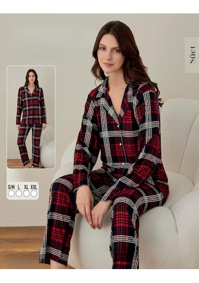 Boyraz Kadın Süet Boydan Düğmeli Pijama Takımı 02007 - 1 Adet 001 Boyraz Kadın Süet Boydan Düğmeli Pijama Takımı 02007 - 1 Adet 001
