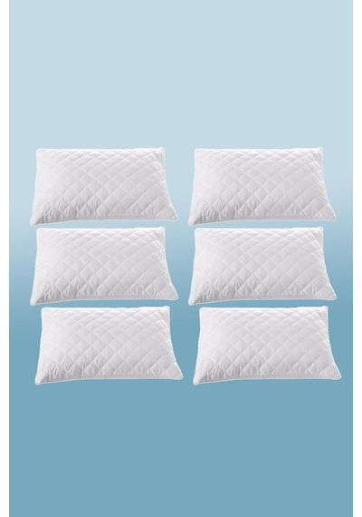 6 Adet 50x70 Cm Kapitoneli Fermuarlı Yastık Koruyucu Alez 50 x 22